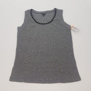 Raffaella tank top with chain neckline detail